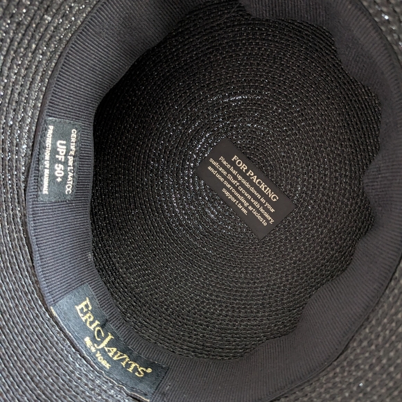 Eric Javits Black Straw Hat🖤 - Picture 7 of 7